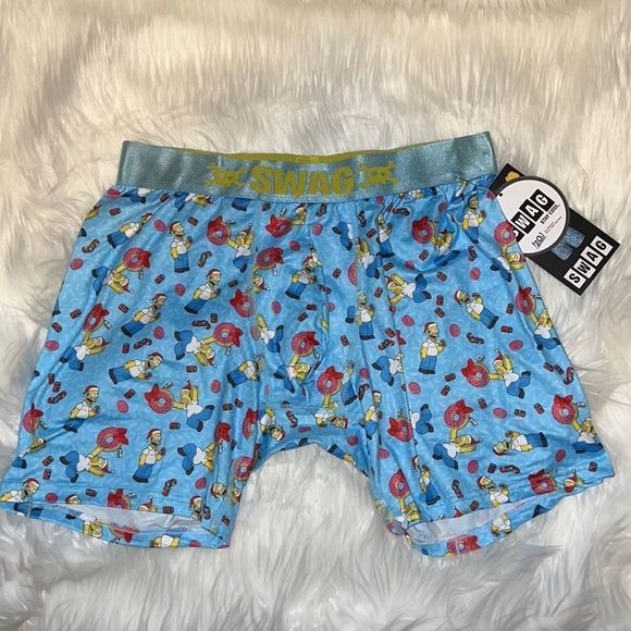 SWAG The Simpsons Homer Santa Boxer Brief Men’s Sz XL Christmas Donut Beer New - Picture 2 of 8